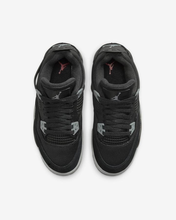 Zapatillas Nike Air Jordan 4 Retro SE Kids Niña Negras Blancas Rojas Gris Claro | YAZWJ-8301