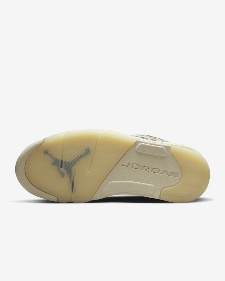 Zapatillas Nike Air Jordan 5 Retro Low Mujer Blancas Negras | FXRDP-9486