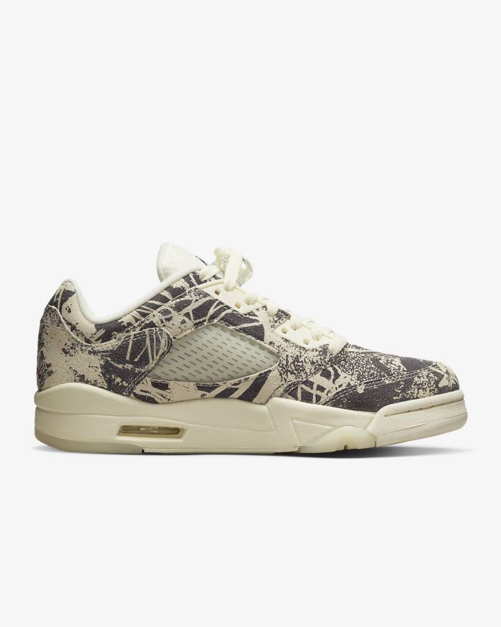 Zapatillas Nike Air Jordan 5 Retro Low Mujer Blancas Negras | FXRDP-9486
