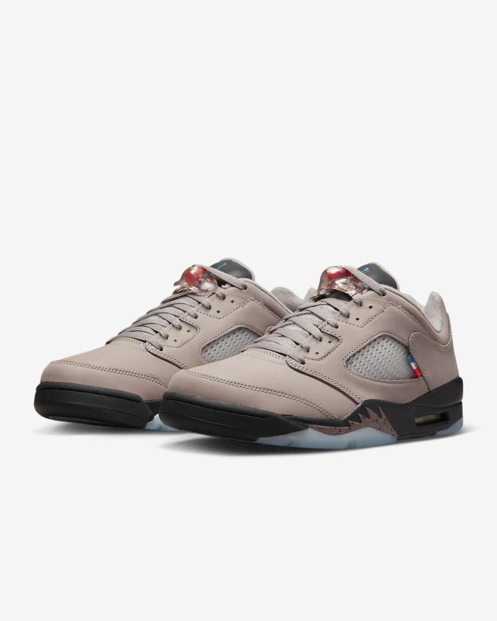 Zapatillas Nike Air Jordan 5 Retro Low PSG Hombre Negras Moradas Azul Real | JNDYE-8095