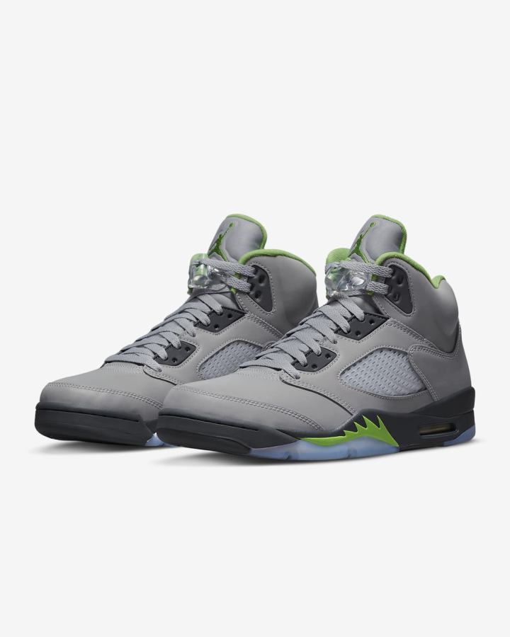 Zapatillas Nike Air Jordan 5 Retro “Green Bean” Hombre Plateadas Gris Verde | BSHRD-1534