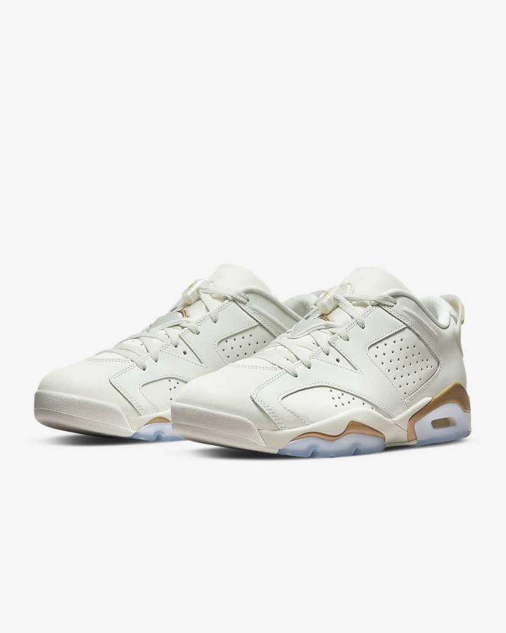 Zapatillas Nike Air Jordan 6 Retro Low Hombre Metal Doradas | TMLPF-0386