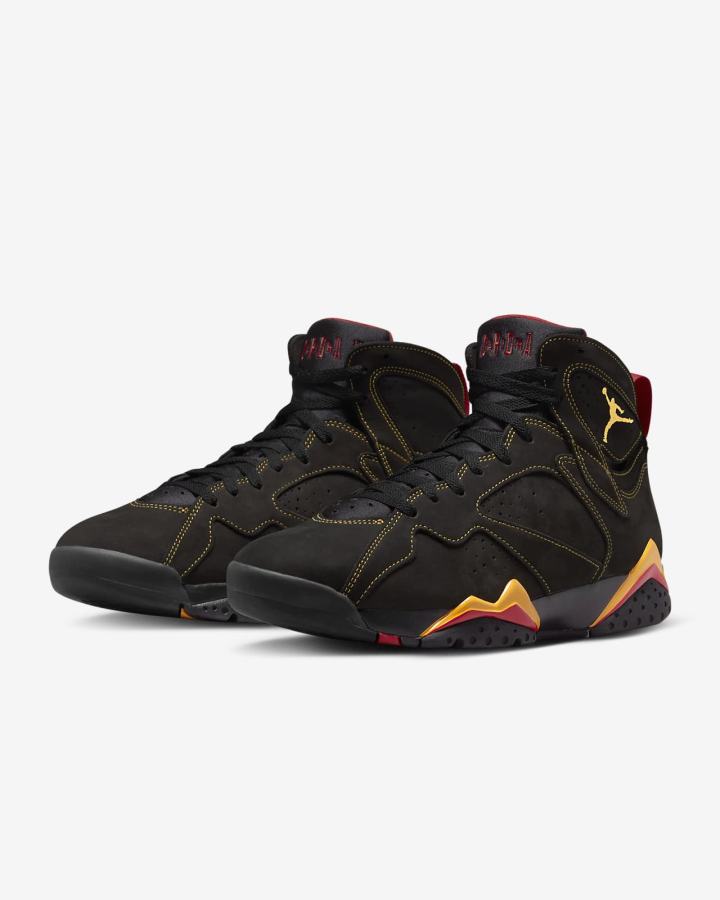 Zapatillas Nike Air Jordan 7 Retro Hombre Negras Rojas Naranjas | LEZDI-4678