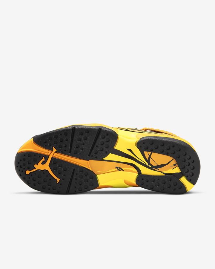 Zapatillas Nike Air Jordan 8 Retro Mujer Negras Amarillo | IOGUZ-6491