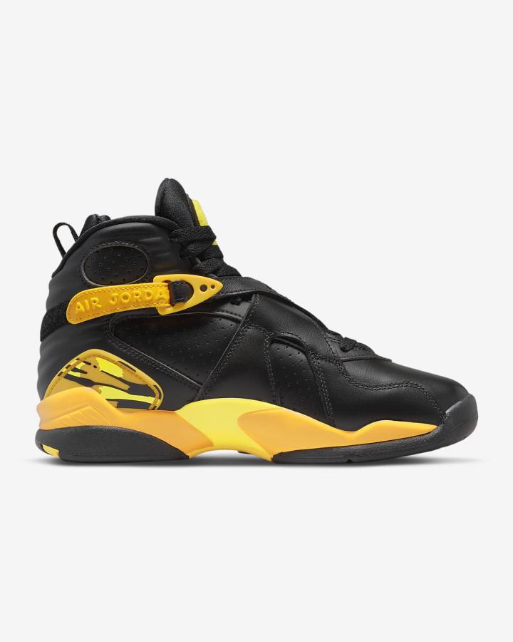 Zapatillas Nike Air Jordan 8 Retro Mujer Negras Amarillo | IOGUZ-6491