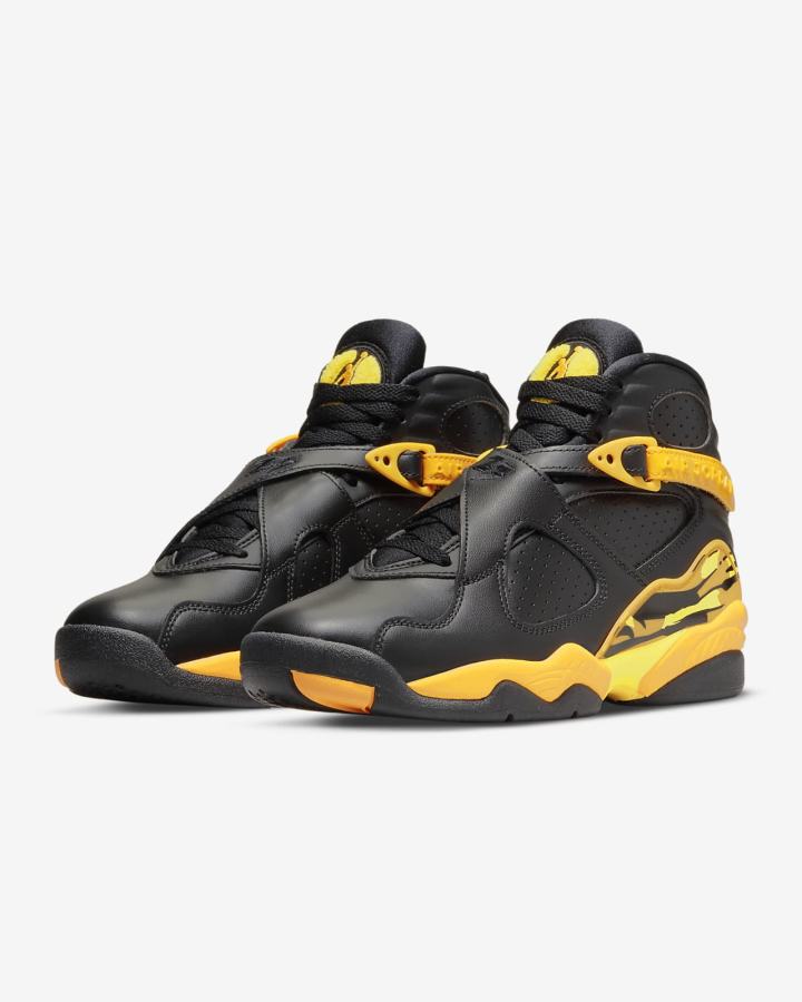 Zapatillas Nike Air Jordan 8 Retro Mujer Negras Amarillo | IOGUZ-6491