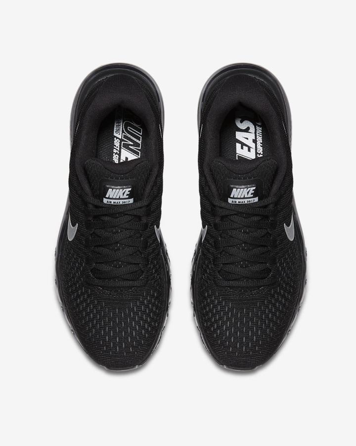 Zapatillas Nike Air Max 2017 Mujer Negras Gris Oscuro Blancas | NBIWK-4038