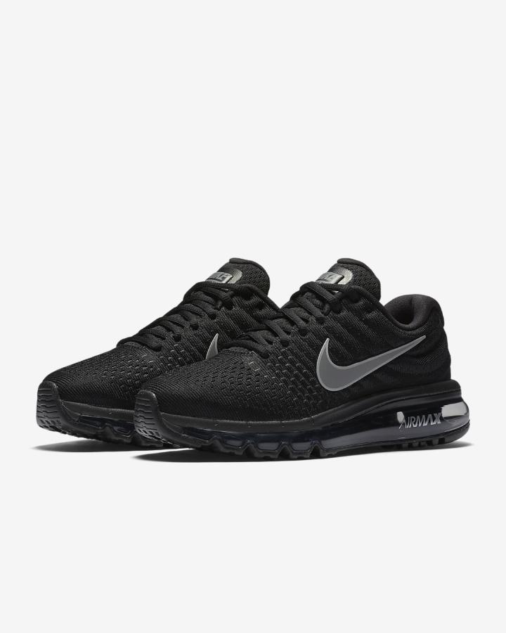 Zapatillas Nike Air Max 2017 Mujer Negras Gris Oscuro Blancas | NBIWK-4038