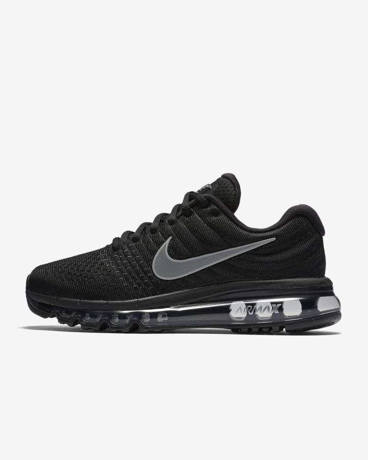 Zapatillas Nike Air Max 2017 Mujer Negras Gris Oscuro Blancas | NBIWK-4038
