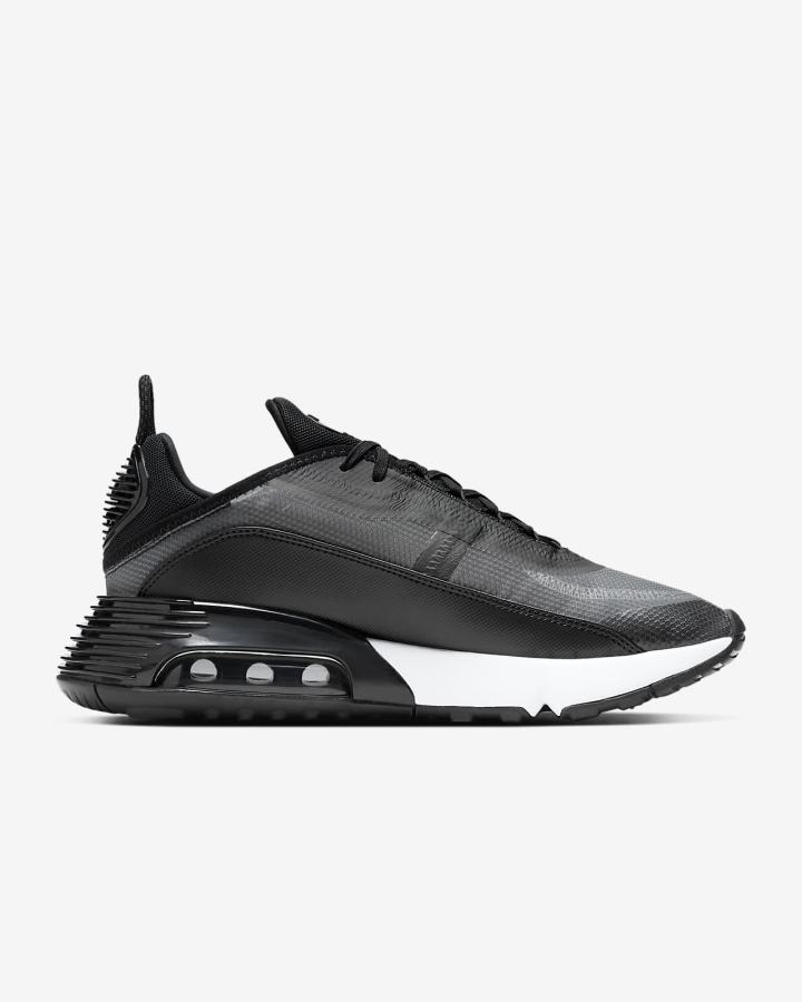 Zapatillas Nike Air Max 2090 Hombre Negras Gris Gris Oscuro Blancas | FDPHC-1068