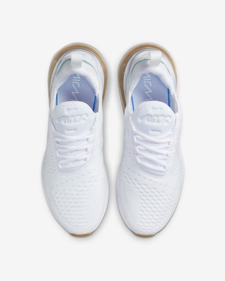 Zapatillas Nike Air Max 270 Hombre Blancas Marrones Claro Blancas | HNAPO-5902