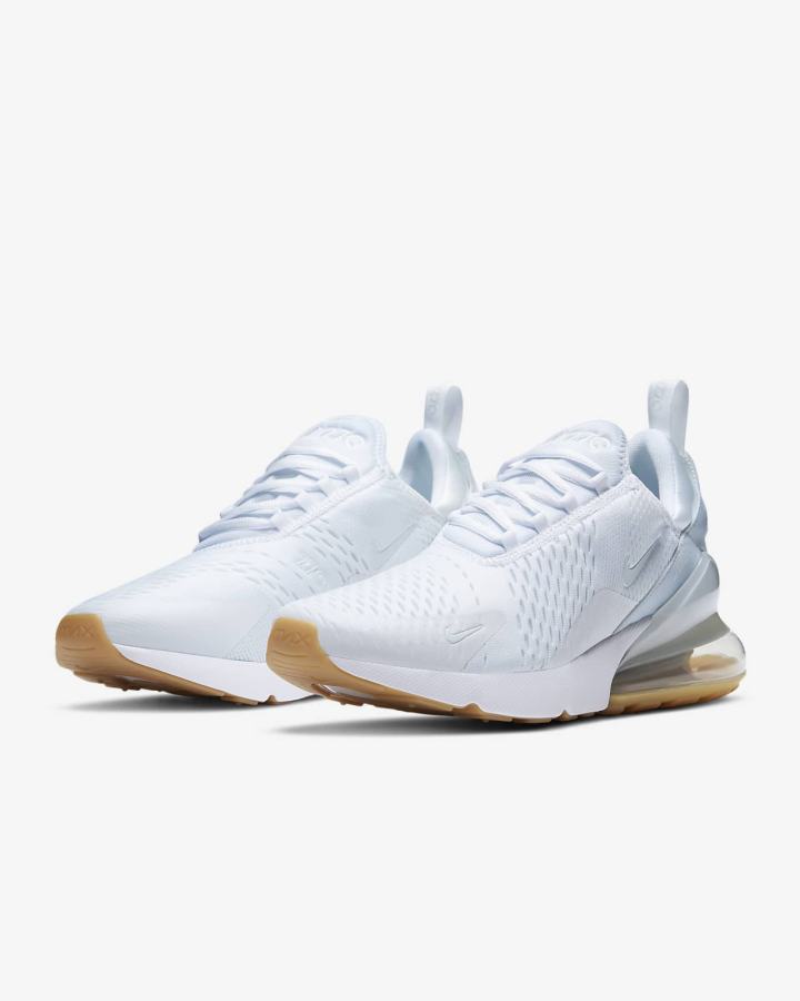 Zapatillas Nike Air Max 270 Hombre Blancas Marrones Claro Blancas | HNAPO-5902