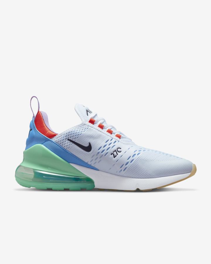 Zapatillas Nike Air Max 270 Hombre Blancas Naranjas Verde Negras | NCHDW-0694