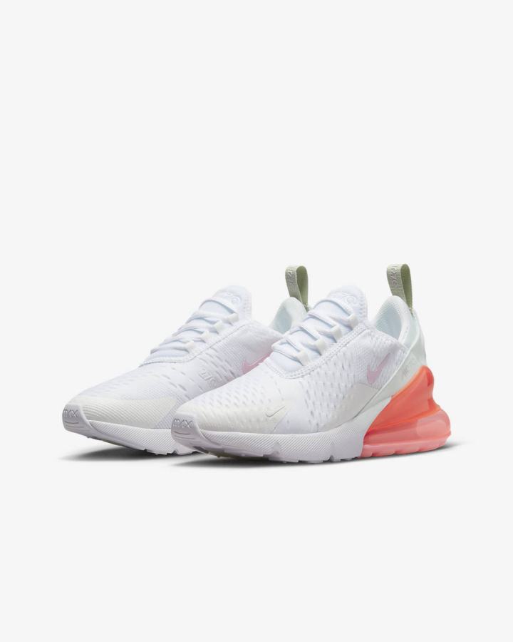 Zapatillas Nike Air Max 270 Kids Niña Blancas Rosas | JLAQN-6240