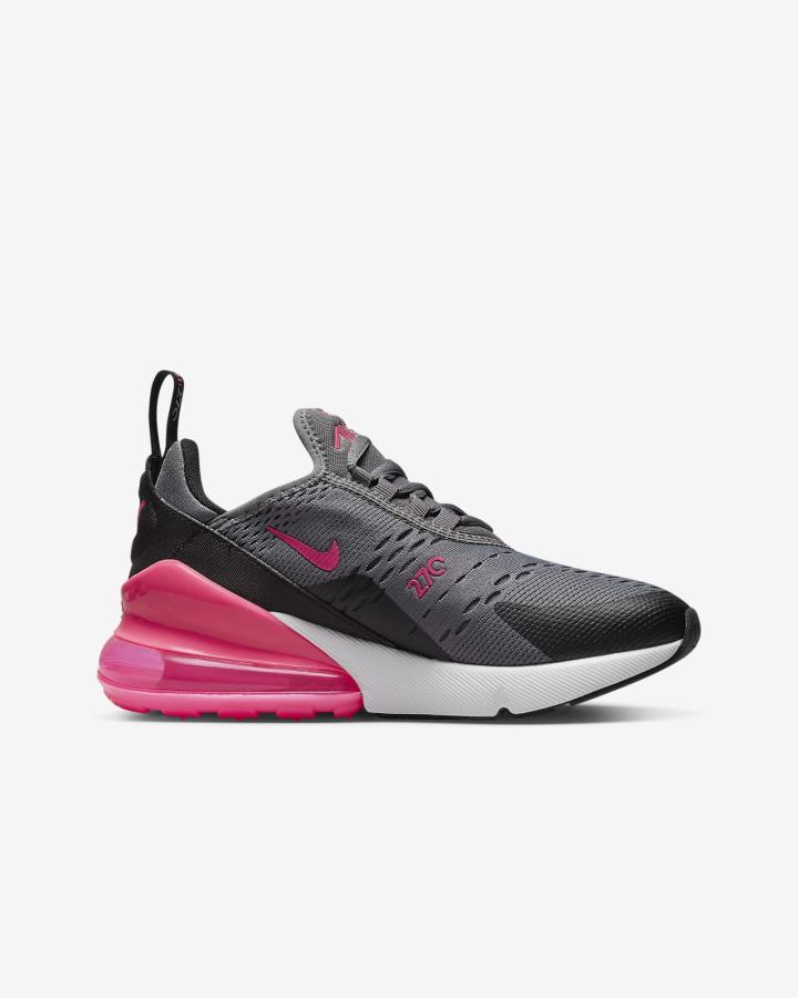 Zapatillas Nike Air Max 270 Kids Niña Gris Negras Blancas Rosas | CWLMU-6248