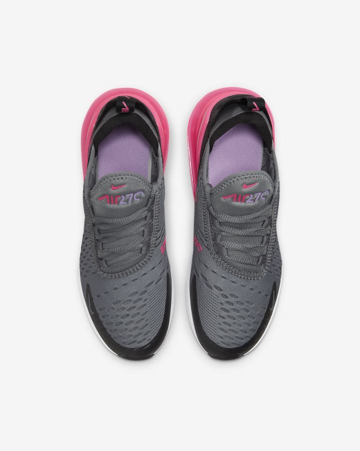 Zapatillas Nike Air Max 270 Kids Niña Gris Negras Blancas Rosas | CWLMU-6248
