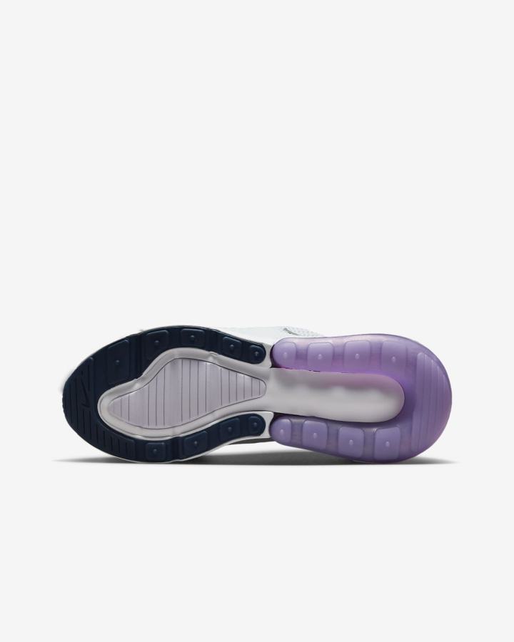 Zapatillas Nike Air Max 270 Kids Niña Plateadas Moradas Azul Marino Metal Plateadas | FADJU-4802
