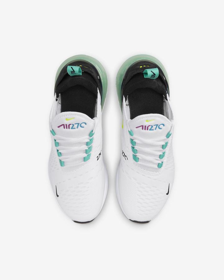 Zapatillas Nike Air Max 270 Kids Niño Blancas Negras Azules | OHKTP-1835