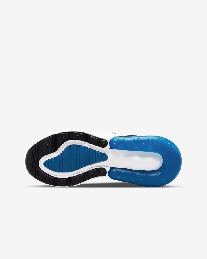 Zapatillas Nike Air Max 270 Kids Niño Blancas Azules Negras | USRVT-0729