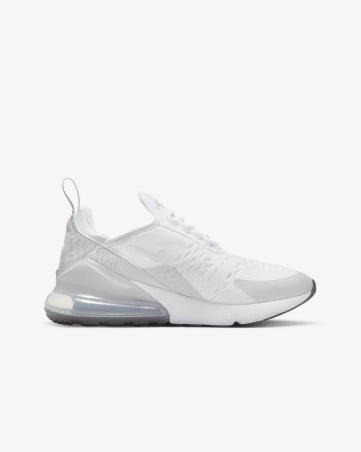 Zapatillas Nike Air Max 270 Kids Niño Blancas Gris Negras | XDPUB-1890