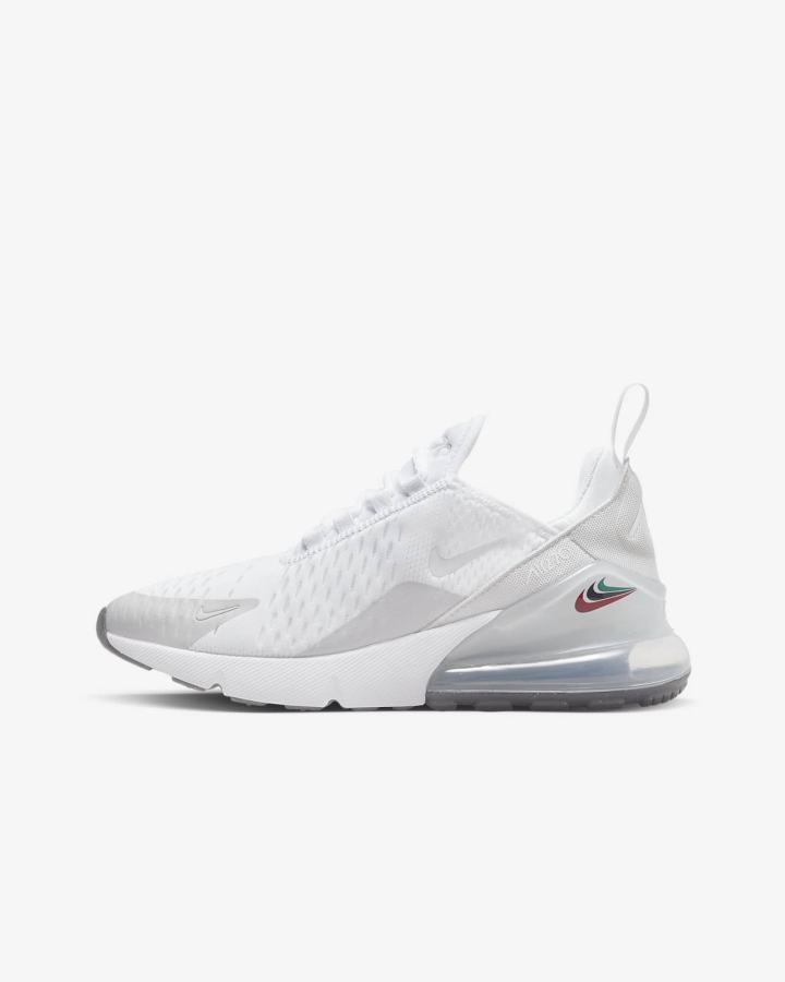 Zapatillas Nike Air Max 270 Kids Niño Blancas Gris Negras | XDPUB-1890