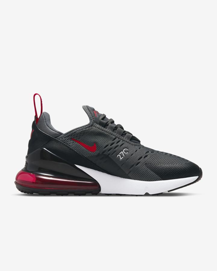 Zapatillas Nike Air Max 270 Kids Niño Gris Negras Blancas Rojas | RMGZY-3472