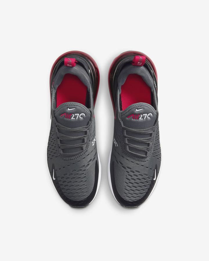 Zapatillas Nike Air Max 270 Kids Niño Gris Negras Blancas Rojas | RMGZY-3472