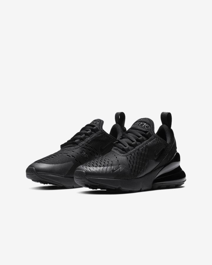 Zapatillas Nike Air Max 270 Kids Niño Negras | NVULY-0165