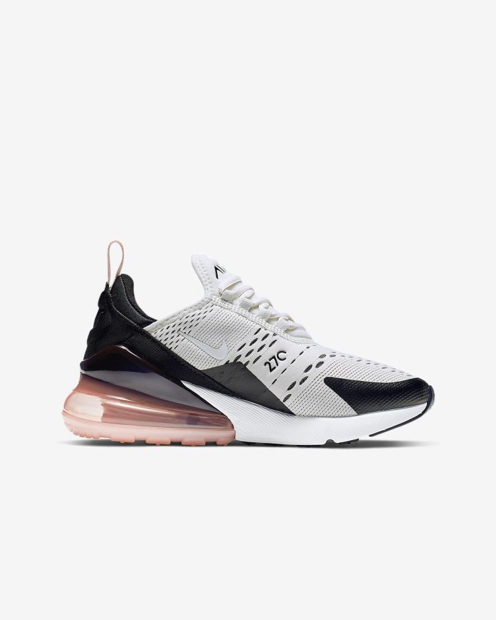 Zapatillas Nike Air Max 270 Kids Niño Plateadas Negras Coral Blancas | DPHTQ-7582