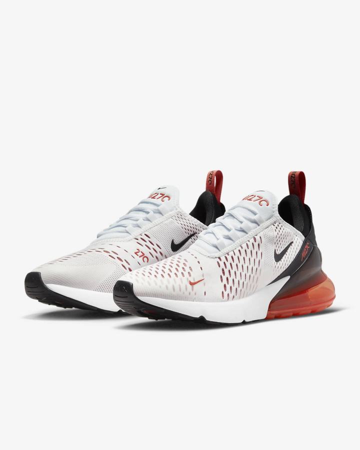 Zapatillas Nike Air Max 270 Mujer Blancas Naranjas Negras | UKRYT-9430