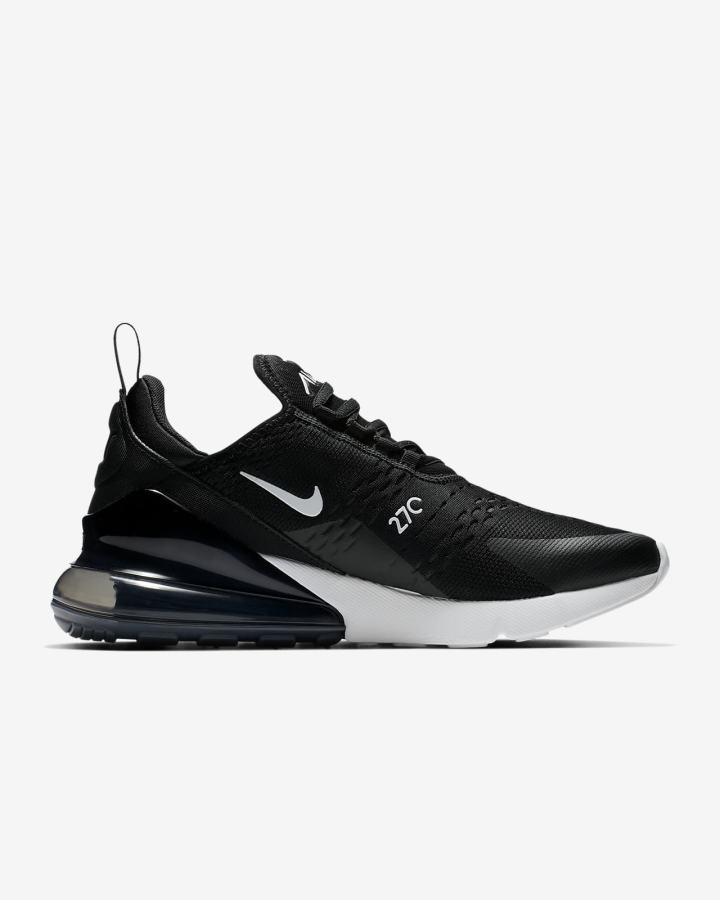 Zapatillas Nike Air Max 270 Mujer Negras Blancas Gris Oscuro | DUTES-1486