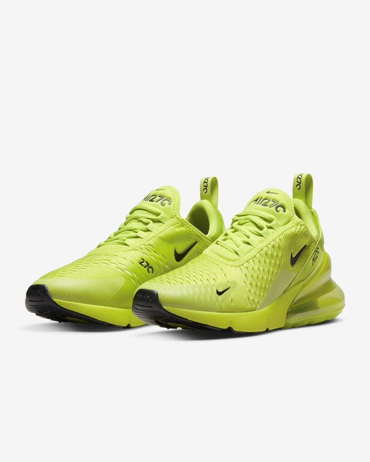 Zapatillas Nike Air Max 270 Mujer Verde Limón Claro Negras | SFBLI-3790