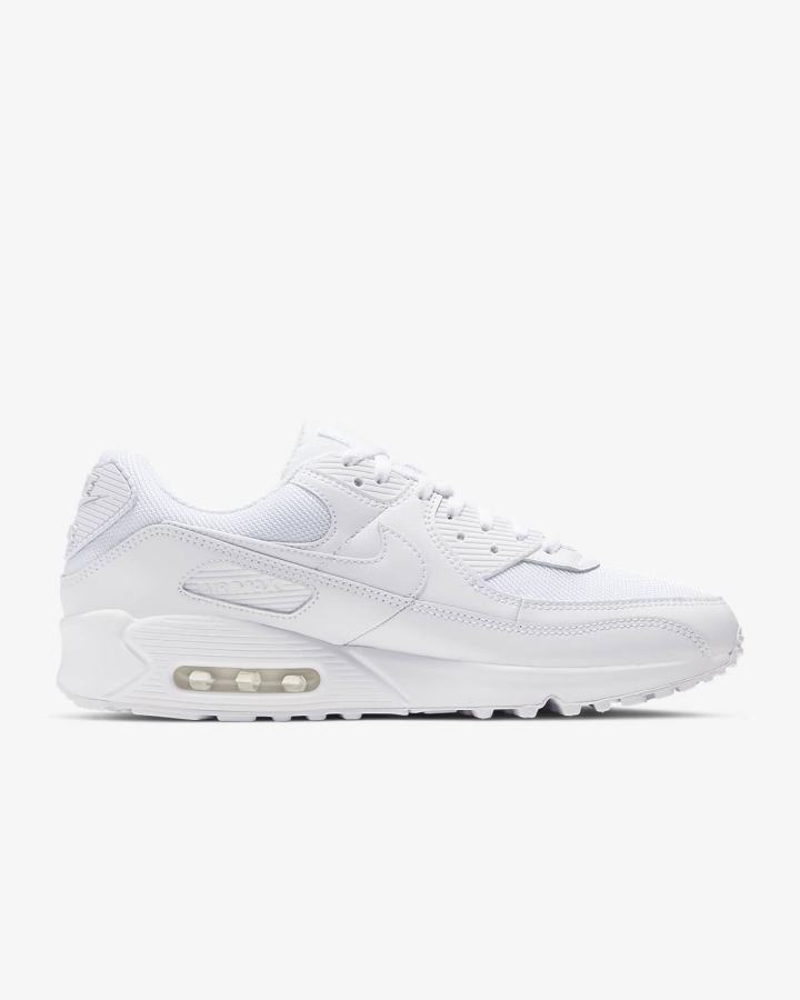 Zapatillas Nike Air Max 90 Hombre Blancas Gris Blancas | GRQIV-6397