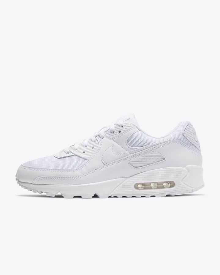 Zapatillas Nike Air Max 90 Hombre Blancas Gris Blancas | GRQIV-6397