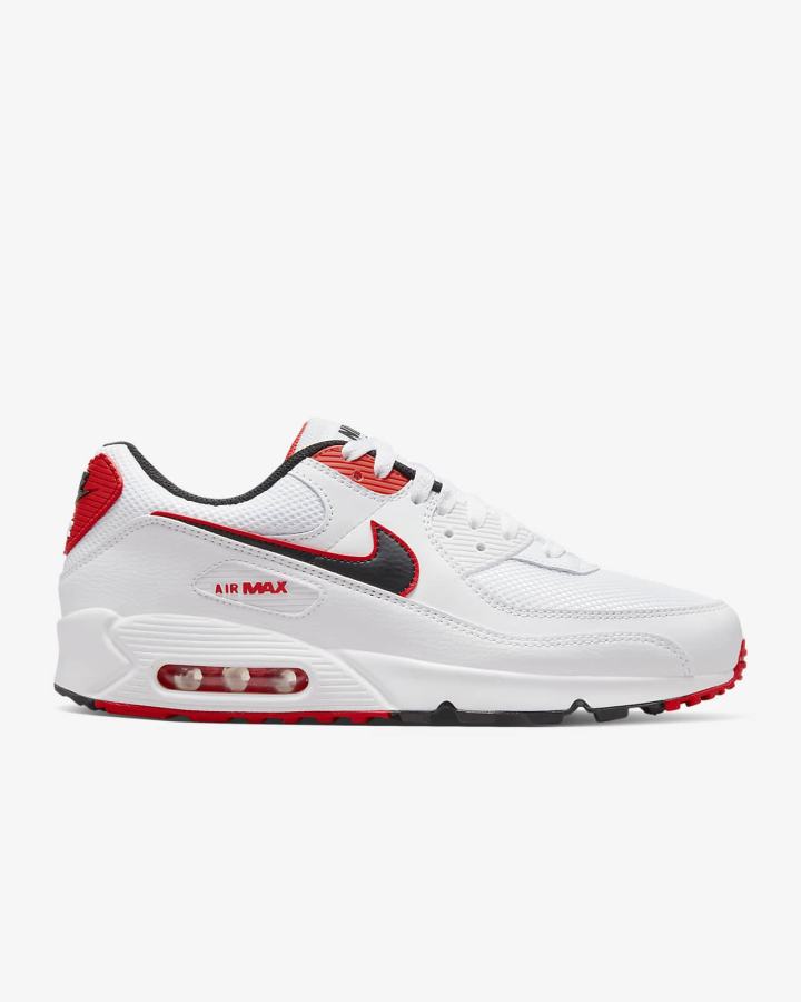 Zapatillas Nike Air Max 90 Hombre Blancas Naranjas Negras | SPZRF-9654