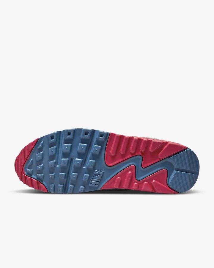 Zapatillas Nike Air Max 90 Hombre Gris Claro Blancas Rojas | KZTJH-3841