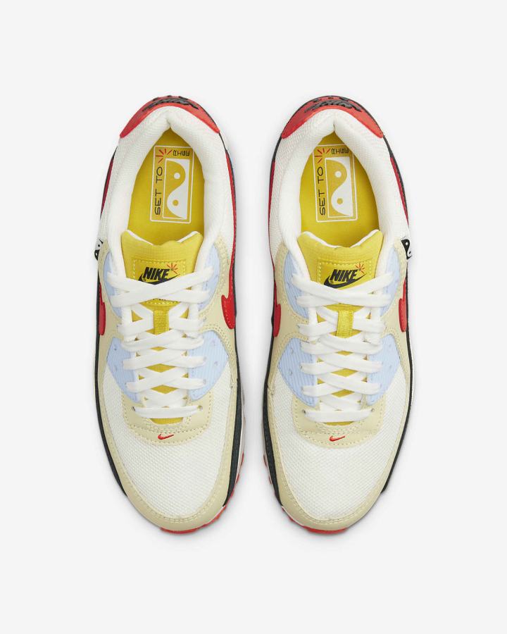 Zapatillas Nike Air Max 90 Hombre Limón Naranjas | LEDYC-8072