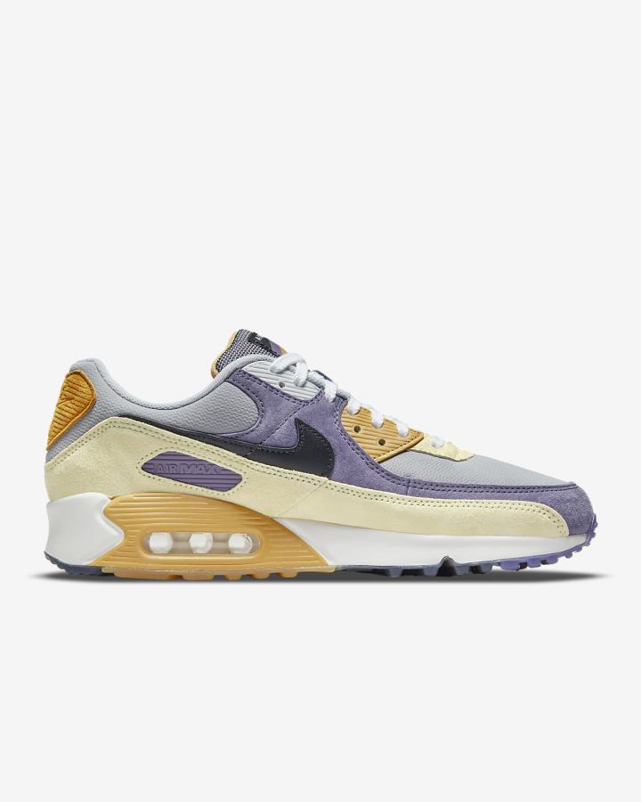 Zapatillas Nike Air Max 90 Hombre Moradas Limón Gris Negras | NAIOS-9427
