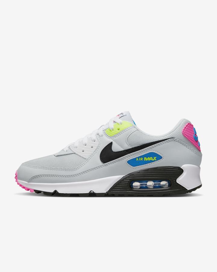 Zapatillas Nike Air Max 90 Hombre Plateadas Rosas Negras | CHTBO-8753