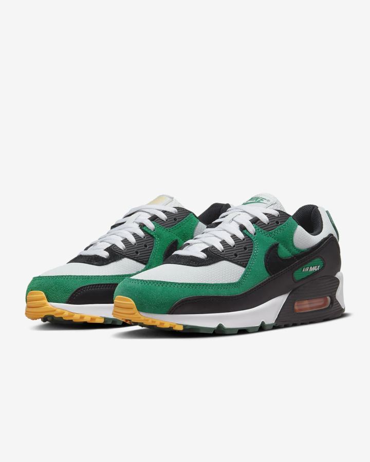 Zapatillas Nike Air Max 90 Hombre Plateadas Verde Doradas Negras | LQUJO-1538