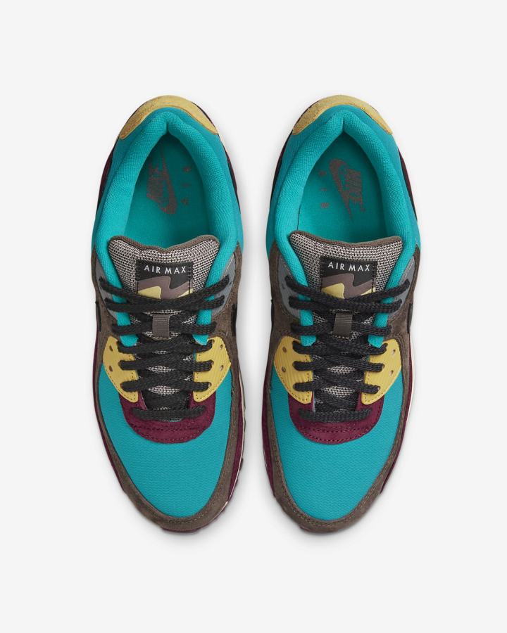 Zapatillas Nike Air Max 90 Hombre Verde Doradas Negras | AFSCX-6472