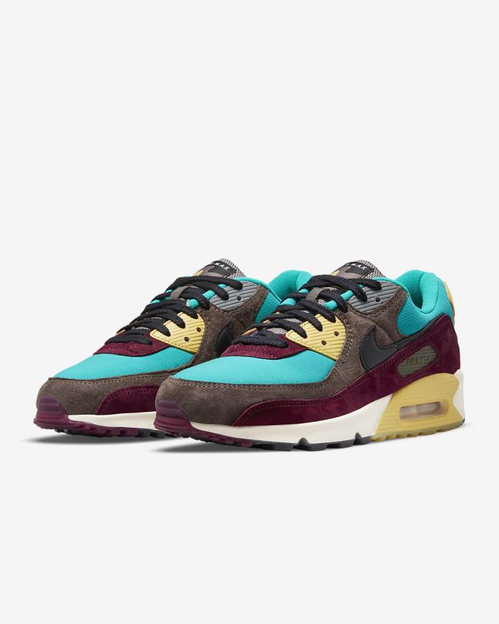 Zapatillas Nike Air Max 90 Hombre Verde Doradas Negras | AFSCX-6472