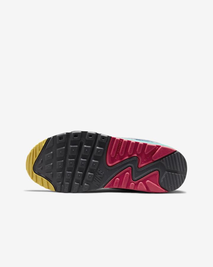 Zapatillas Nike Air Max 90 Kids Niña Gris Rosas | TRFNZ-1052
