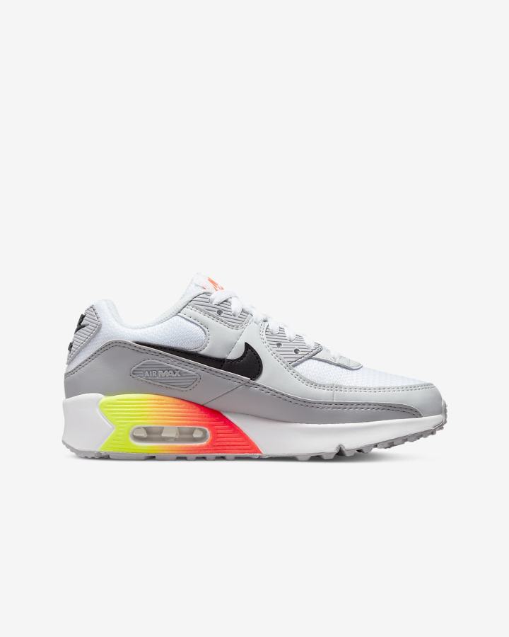 Zapatillas Nike Air Max 90 LTR Kids Niña Gris Rojas Claro Negras | DAXRZ-7103