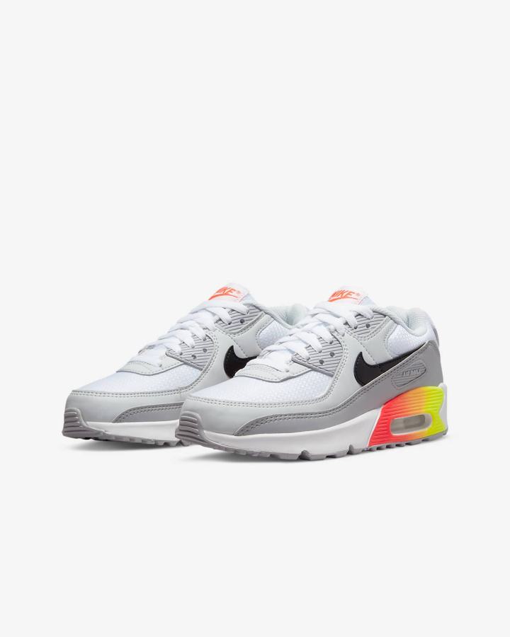 Zapatillas Nike Air Max 90 LTR Kids Niña Gris Rojas Claro Negras | DAXRZ-7103
