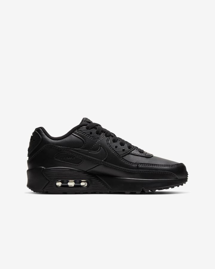 Zapatillas Nike Air Max 90 LTR Kids Niña Negras Blancas Negras | WFNQA-7901