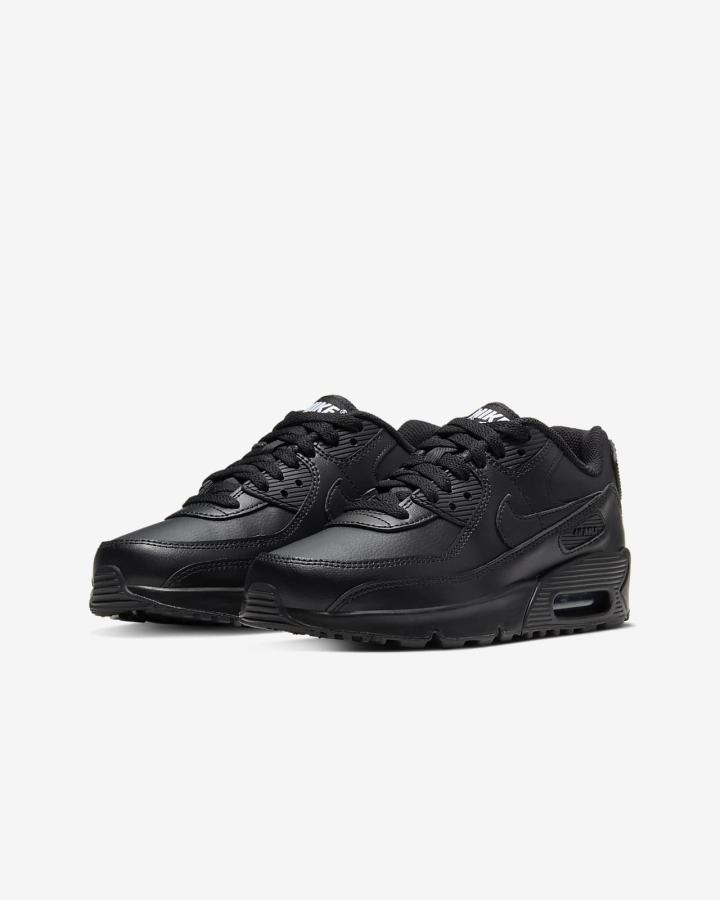 Zapatillas Nike Air Max 90 LTR Kids Niña Negras Blancas Negras | WFNQA-7901