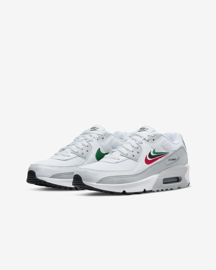 Zapatillas Nike Air Max 90 LTR Kids Niño Blancas Rojas Negras | SCPGL-7059