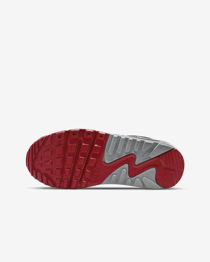 Zapatillas Nike Air Max 90 LTR Kids Niño Rojas Blancas Gris | UQKMC-5021