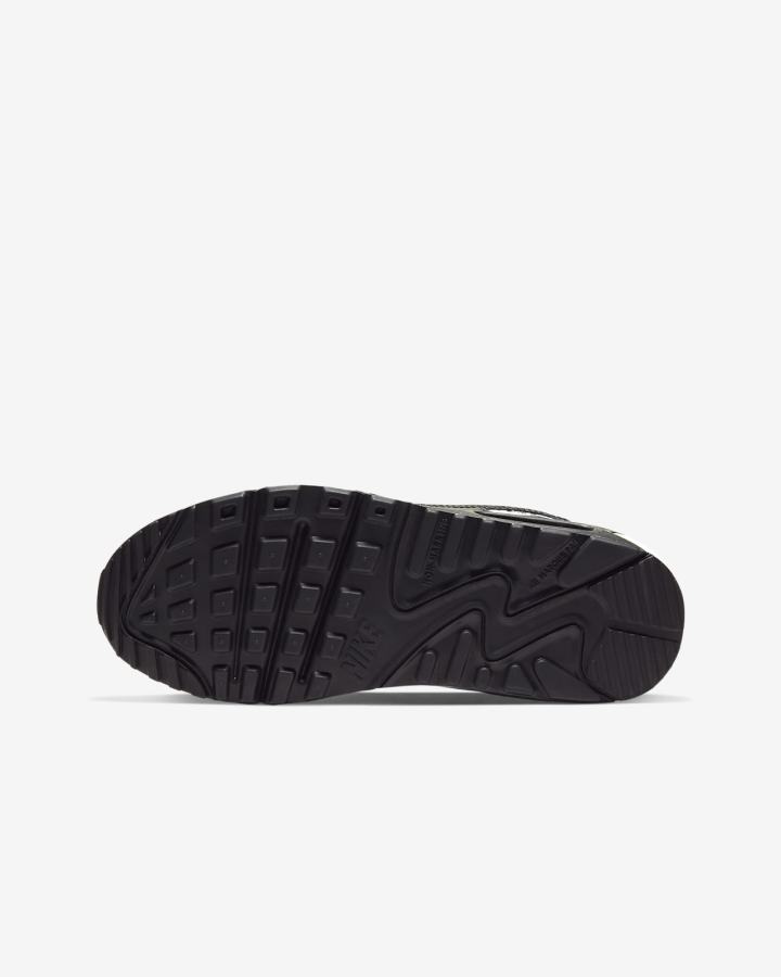 Zapatillas Nike Air Max 90 LTR Kids Niño Negras Blancas | ZBKIN-4351